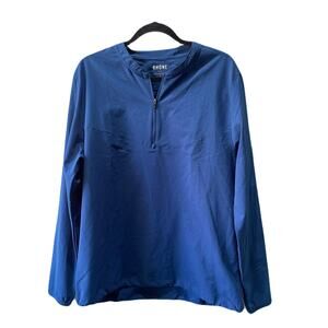 Rhone 1/4 Zip Pullover Long Sleeve Blue Men's L 100% Polyester Drawstring Hem